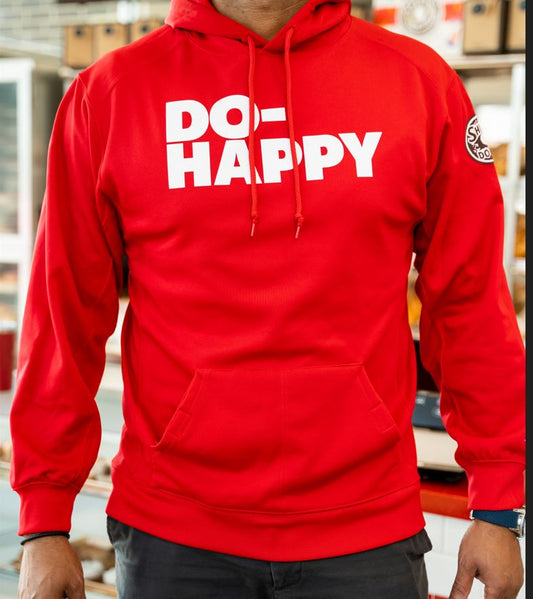 Red Do-Happy Hoodie Sweatshirt